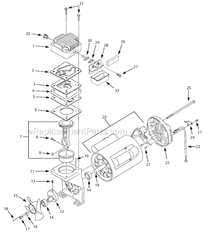 Page A Diagram and Parts List for WL350102  Campbell Hausfeld Compressor
